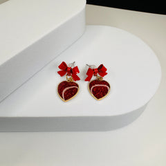 Sweetheart Tassel Drop Earrings