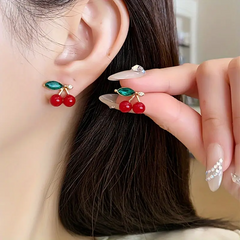 Sweet Cherry Blossom Stud Earrings