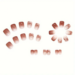 Ice-Transparent Gradient Square Nail Tips (24pcs)