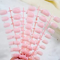 Y2K Chic – Nude Pink French Square Tips