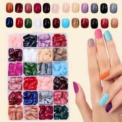 Glossy Multicolor Short Nails Full box (576pcs) ππ€β¨