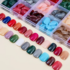 Glossy Multicolor Short Nails Full box (576pcs) ππ€β¨