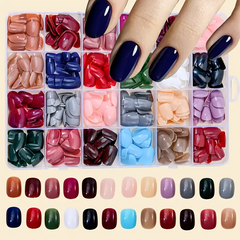 Glossy Multicolor Short Nails Full box (576pcs) ππ€β¨