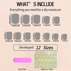 Pink & Gold Glitter Nails (24pcs) πβ¨π