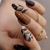 Matte Coffee Leaf Nails (24pcs) βππ«