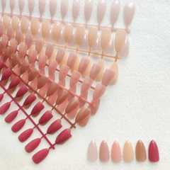 Almond Aura – 24pcs Nude Almond Gloss Press-On Tips