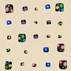 Chic Bloom Toe Nails – Square Matte Floral & Colorblock Set (24PCs)