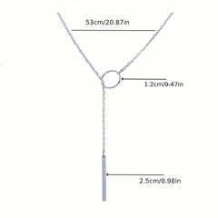 Tribal Chic 18K Gold Circle & Rod Pendant Necklace