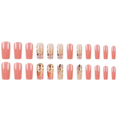 Pink 3D Floral Ballerina Press-On Nails (24pcs)