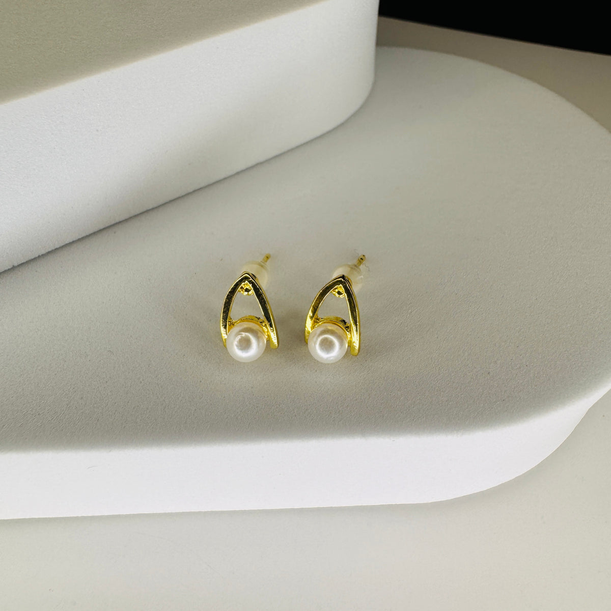 Petite Baroque Pearl Stud Earrings