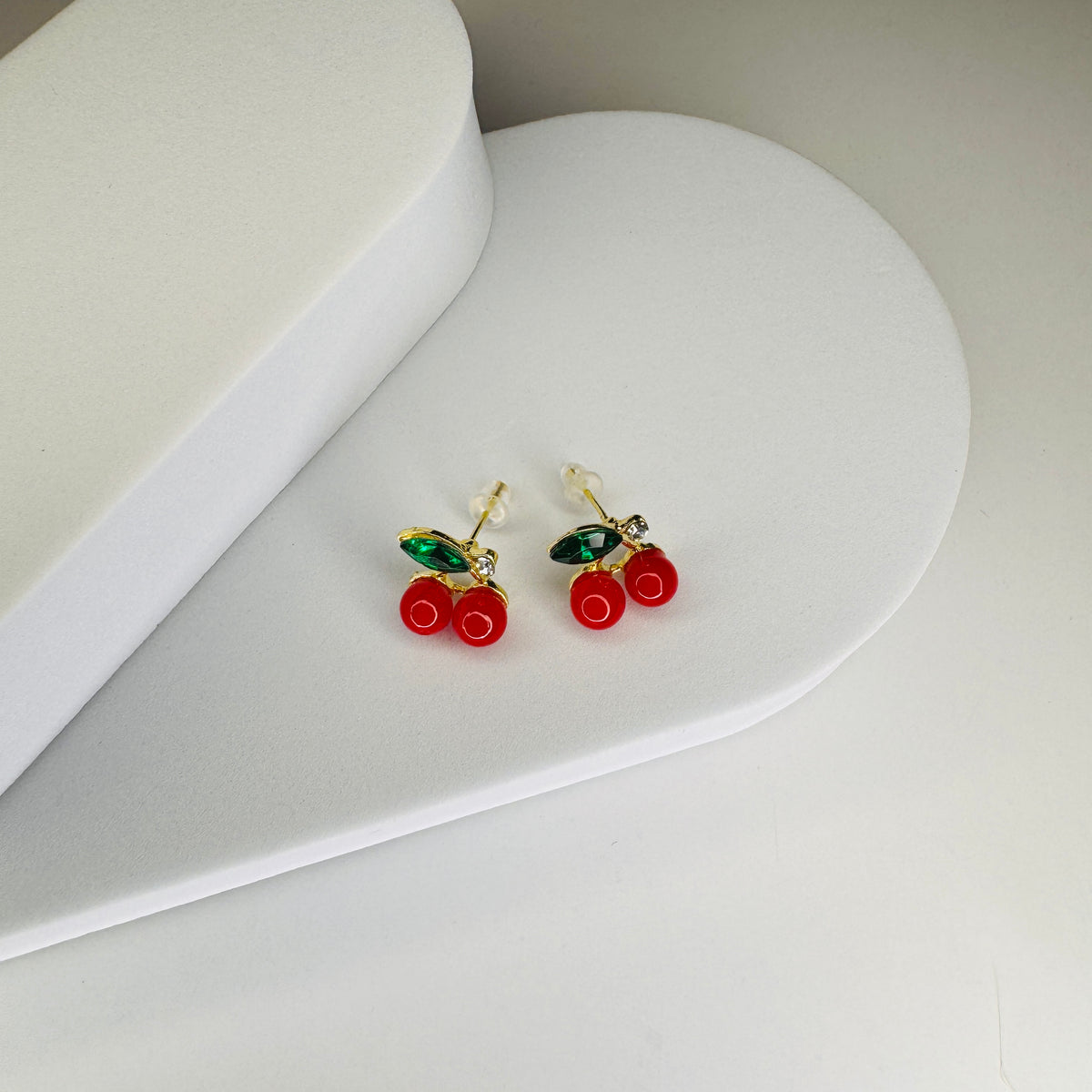 Sweet Cherry Blossom Stud Earrings