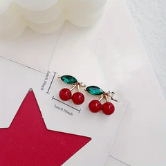 Sweet Cherry Blossom Stud Earrings