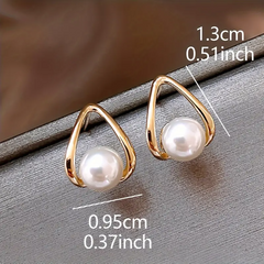 Petite Baroque Pearl Stud Earrings