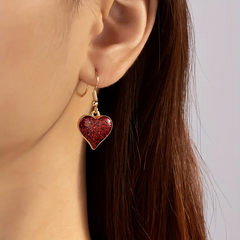 Eternal Spark Heart Dangle Earrings