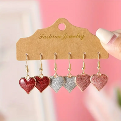 Eternal Spark Heart Dangle Earrings