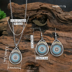 Boho-Chic Vintage Teardrop Jewelry Set