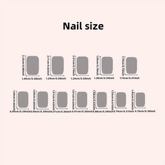 Fresh Elegance Nails – White Floral French Short Square Design (24PCs)