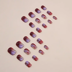 Luxury Gradient Stripe Press-On Nails Set (24PCs)