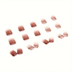 Ice-Transparent Gradient Square Nail Tips (24pcs)