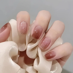 Ice-Transparent Gradient Square Nail Tips (24pcs)