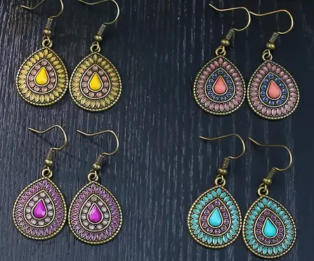 Enchanted Bloom Multicolor Drop Earrings