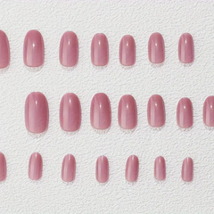 Purple Mirage – 24pcs Gradient Purple Oval Press-On Set