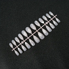 Whispering Petals – French Almond-Stiletto Floral Press-Ons