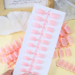 Y2K Chic – Nude Pink French Square Tips