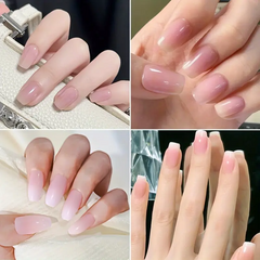 French Nude Long Nails (24pcs) 💅👰🏼‍♀️🌸