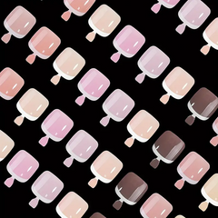 PureNail French Tip – 24pcs Medium Square Press-On Toenails