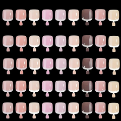 PureNail French Tip – 24pcs Medium Square Press-On Toenails