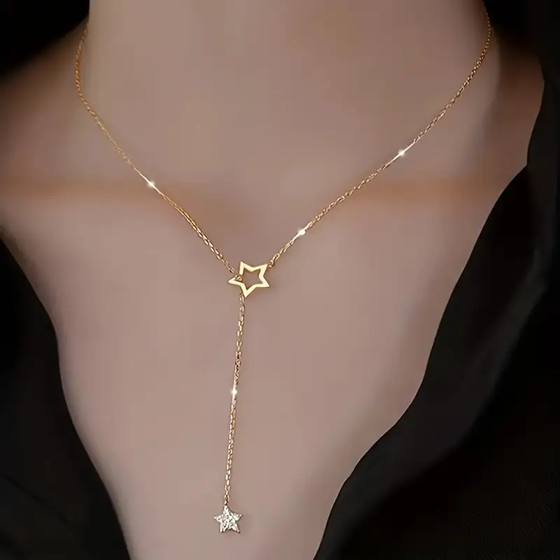 Starlit Y-Shaped Clavicle Necklace