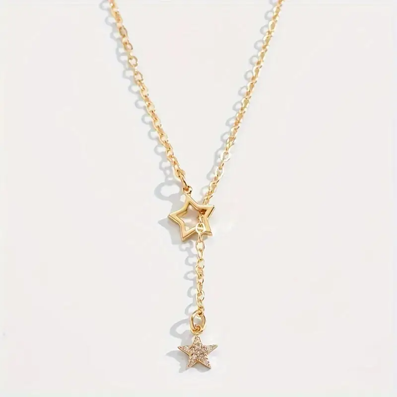 Starlit Y-Shaped Clavicle Necklace