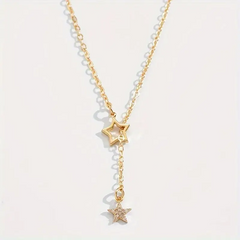 Starlit Y-Shaped Clavicle Necklace