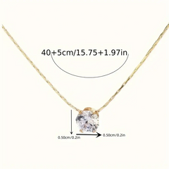 Rhinestone Elegance 6-Claw Pendant Necklace