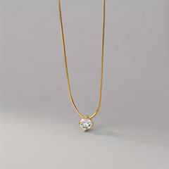 Rhinestone Elegance 6-Claw Pendant Necklace