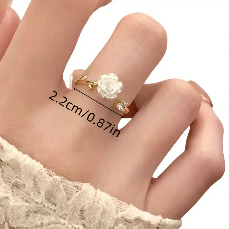 Camellia Bloom Adjustable Ring