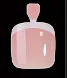 PureNail French Tip – 24pcs Medium Square Press-On Toenails