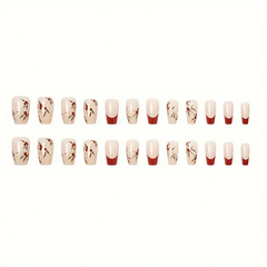 Chinese Elegance Acacia Red Bean Nail Stickers (24pcs)